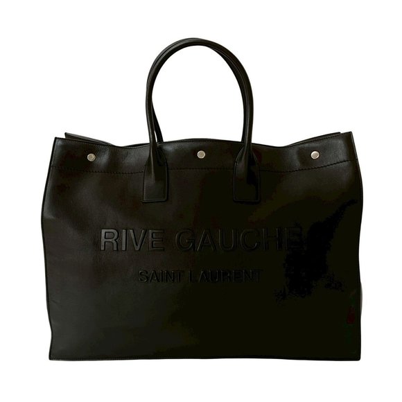YVES SAINT LAURENT Black Leather Tote Bag - Picture 1 of 10